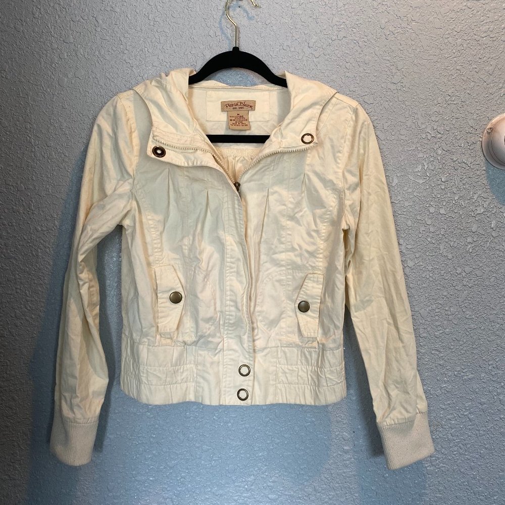 Paris Blues Women's Size M Cream Zipped Jacket